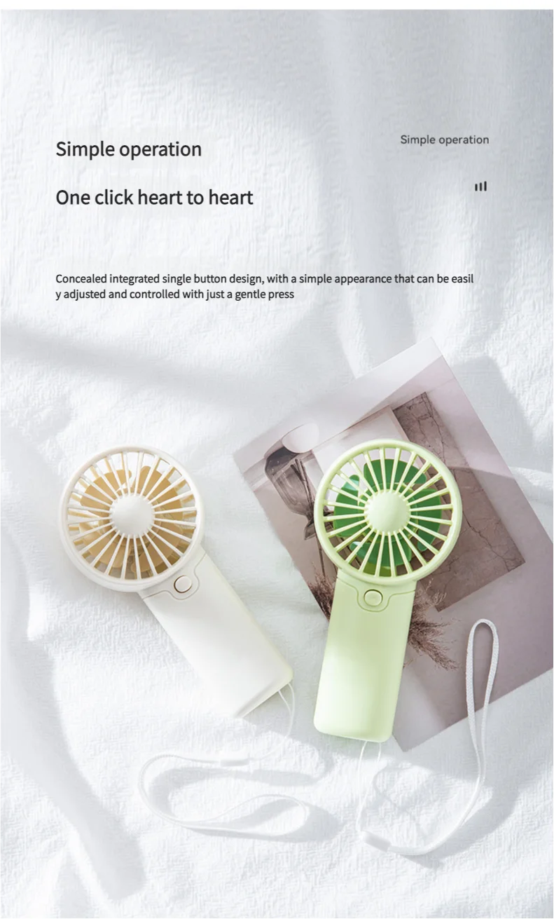 MEET SUN Portable Fan Convenient Creative Small Fan Pocket Hand-held Fan Lightweight AA Battery Handheld Mini Fan Air Coolers