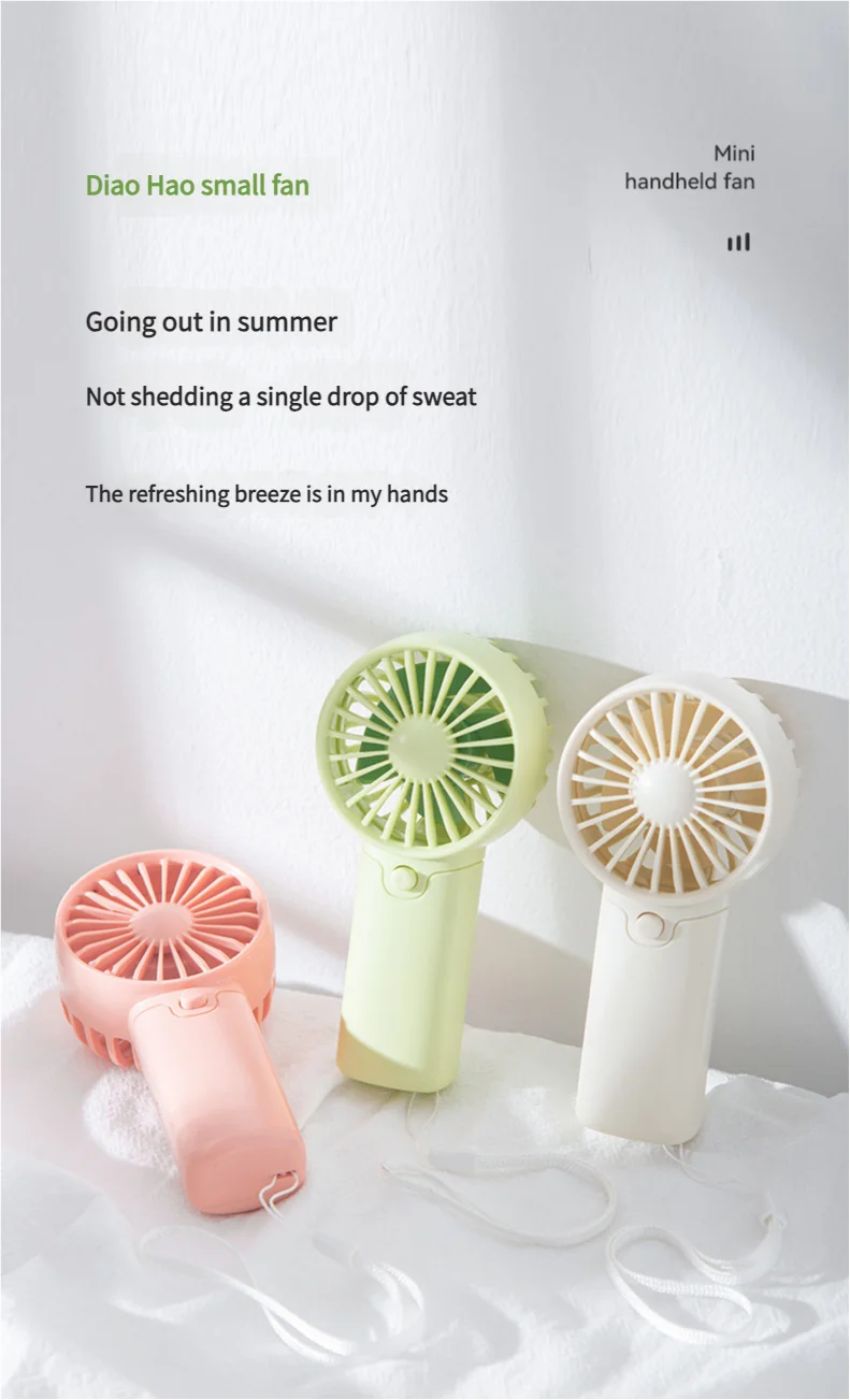 MEET SUN Portable Fan Convenient Creative Small Fan Pocket Hand-held Fan Lightweight AA Battery Handheld Mini Fan Air Coolers