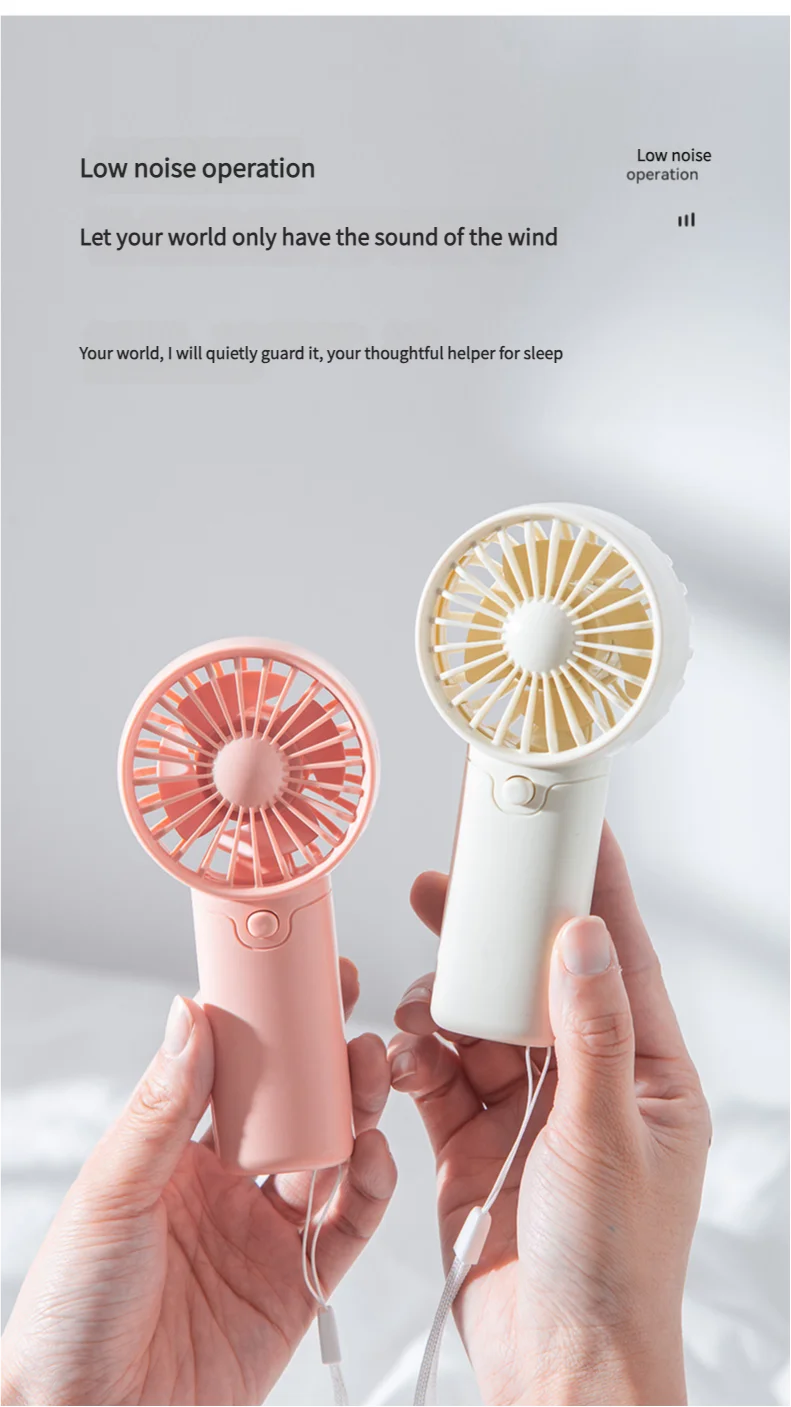 MEET SUN Portable Fan Convenient Creative Small Fan Pocket Hand-held Fan Lightweight AA Battery Handheld Mini Fan Air Coolers