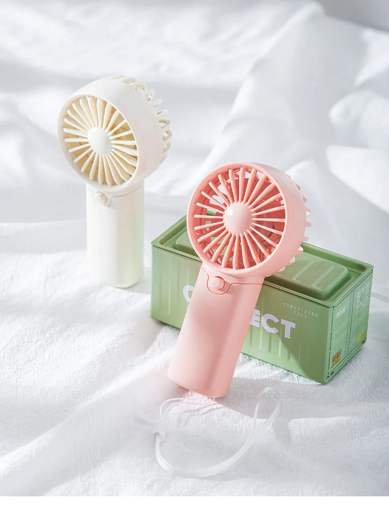 MEET SUN Portable Fan Convenient Creative Small Fan Pocket Hand-held Fan Lightweight AA Battery Handheld Mini Fan Air Coolers